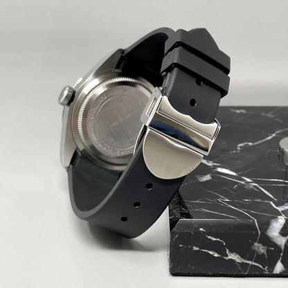 22Mm Black Curved End FKM Rubber Watch Strap Band for Tudor Black Bay GMT Chrono