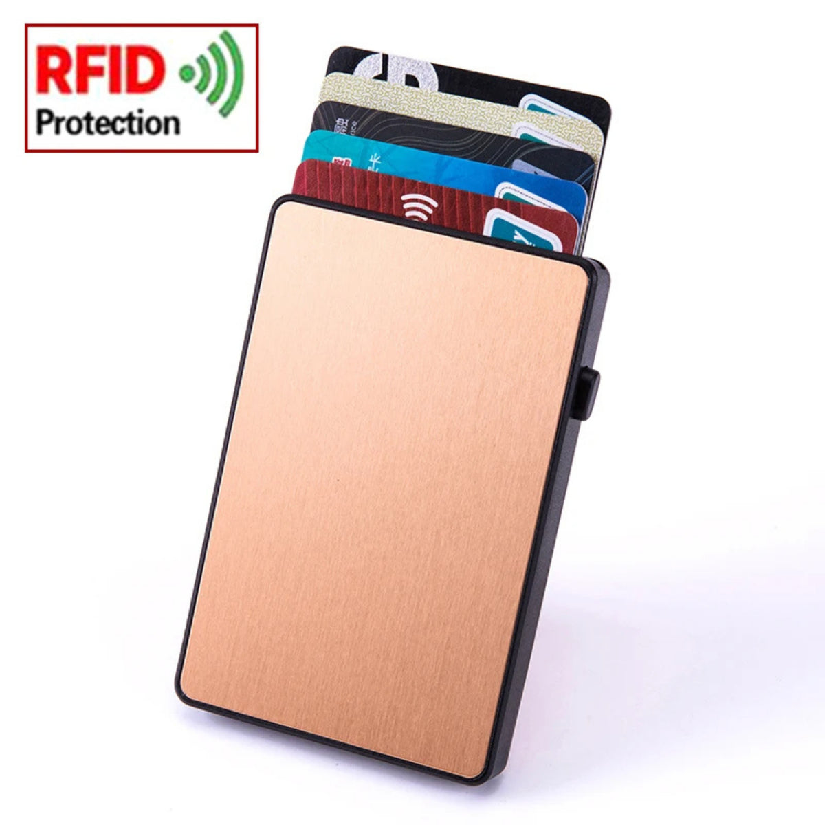 RFID Metal Plastic Card Holder Card Wallet Pop up Slim Credit Card /MONEY Holder