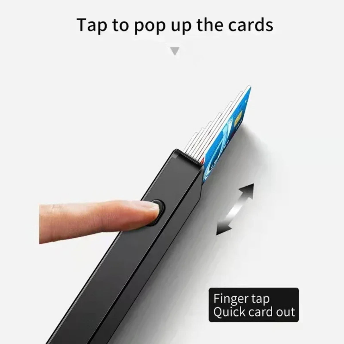 RFID Metal Plastic Card Holder Card Wallet Pop up Slim Credit Card /MONEY Holder