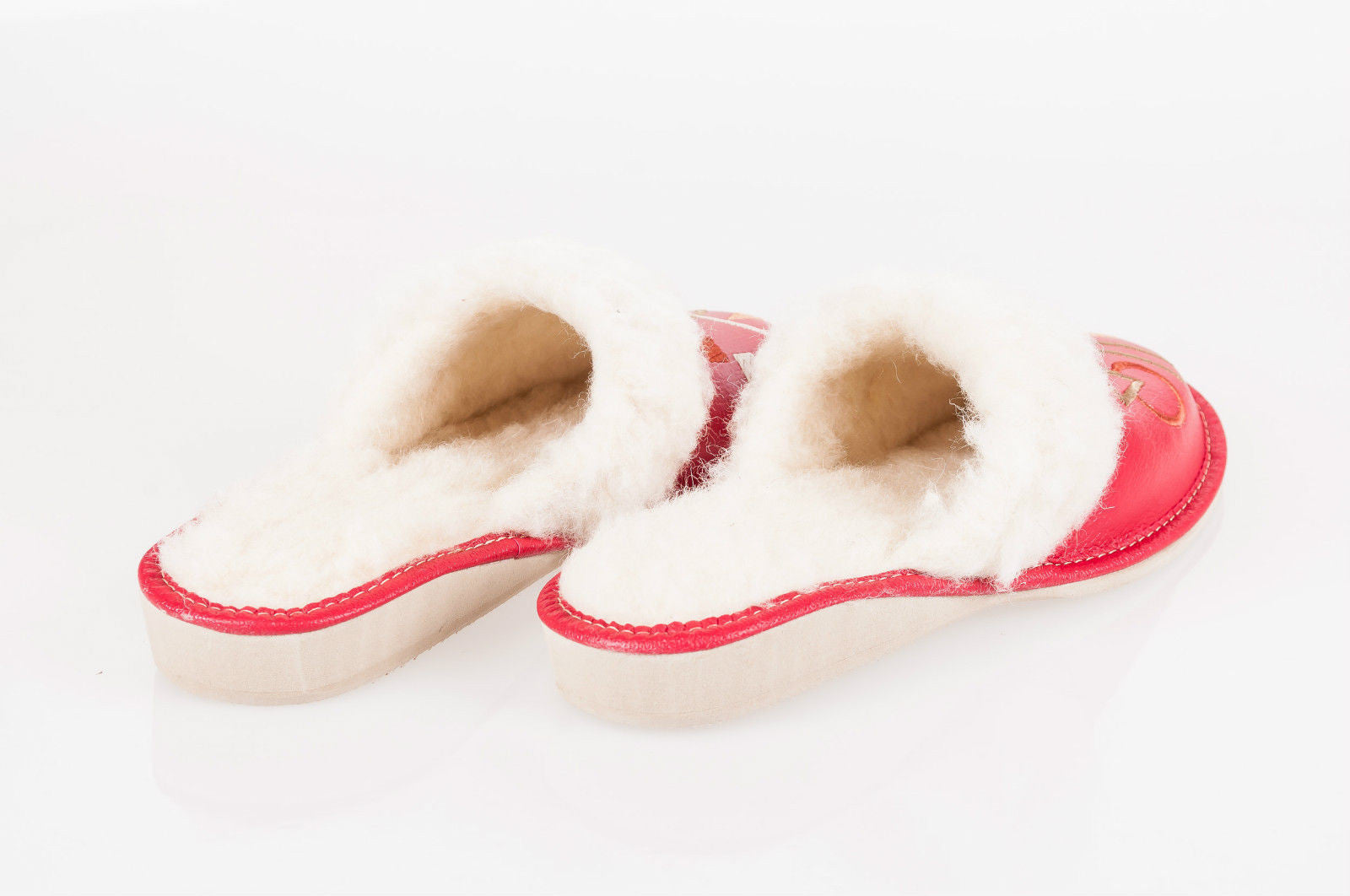 Women`S/Ladies Warmed Slippers 100% Natural Leather&Sheepw