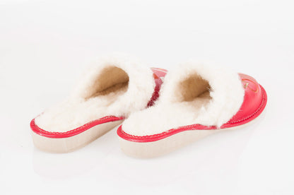Women`S/Ladies Warmed Slippers 100% Natural Leather&Sheepw