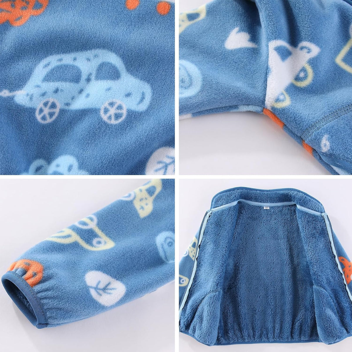 Toddler Kids Polar Fleece Jacket, Thickened Full-Zip Long Sleeve Warm Coats Outwear for Baby Boys Girls Autumn Spring Winter