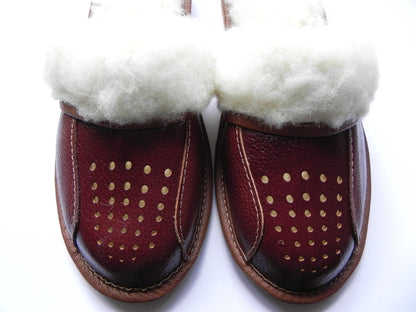 Women`S/Ladies Winter Slippers 100% Natural Leather&Sheepw