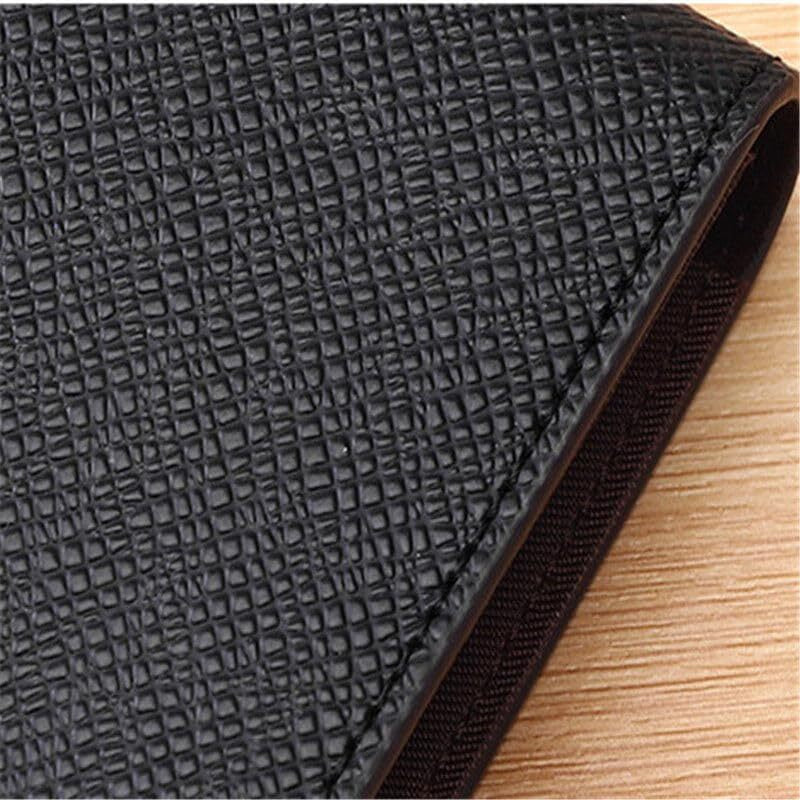 Credit Card Holder PU Leather ID Badge Money Pocket Purse 10 Slots Slim Case UK