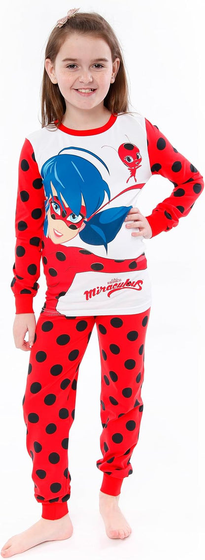 Girls Pyjamas | Snug Fitting Girls Pjs | Ladybug Pyjamas for Kids