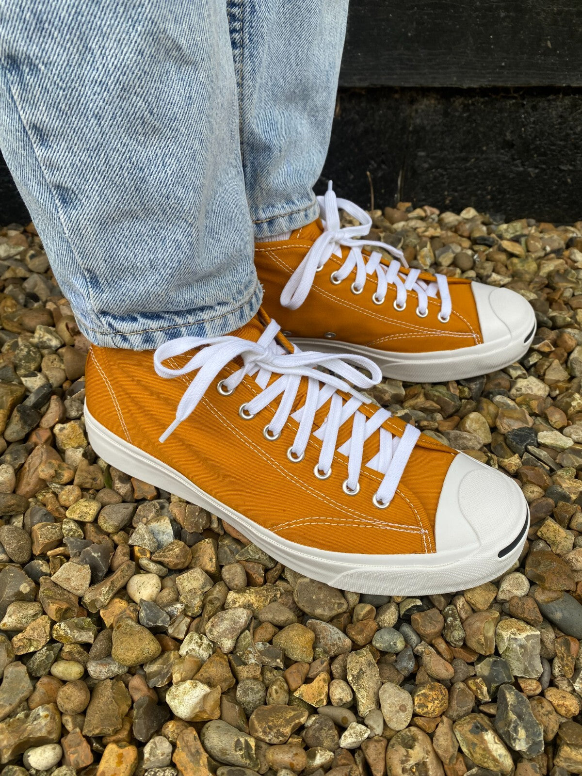 Converse Unisex Jack Purcell Mid Trainers / Saffron Orange / RRP £70