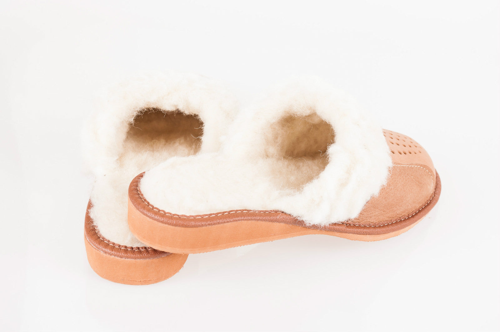 Ladies/Women`S 100% Natural Leather Warmed Slippers with Sheepskin Wool All Size