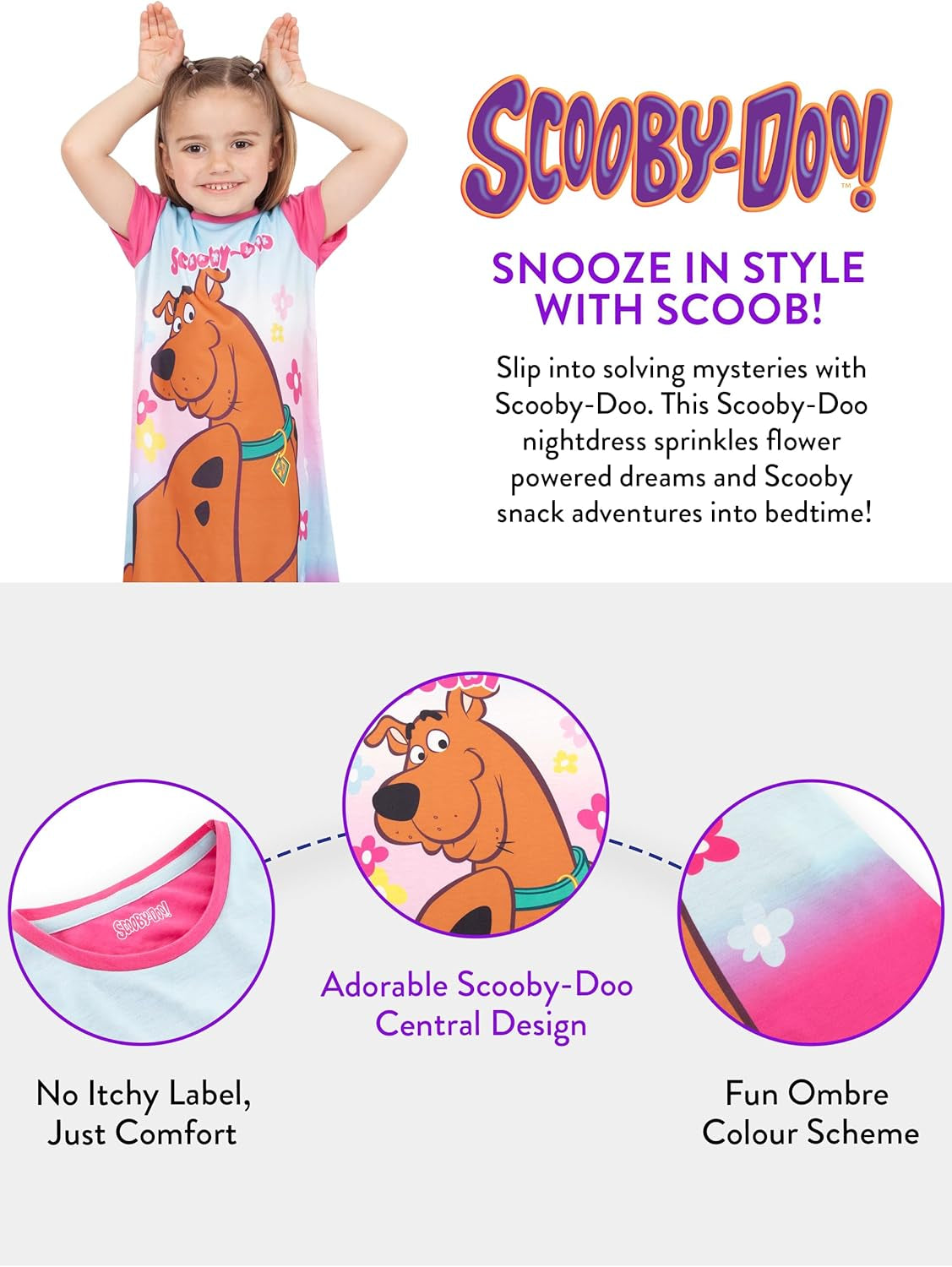 Girls Nightdress | Floral Nightie | Short Sleeve Girls’ Nighties | Ages 2 to 10 Years