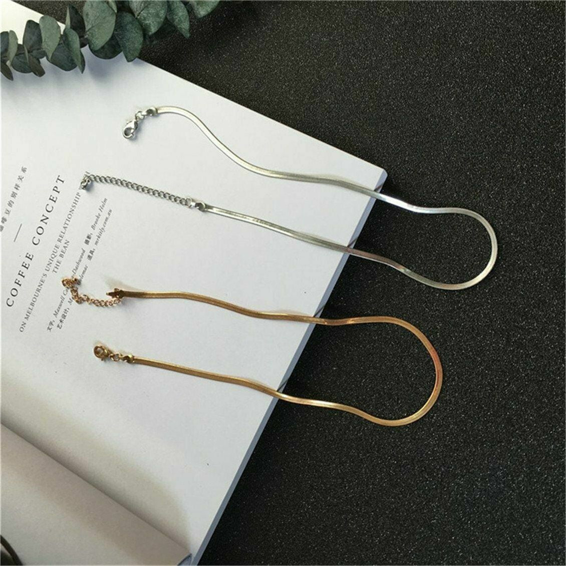 Simple Sexy Gold Silver Plated Shiny Flat Plain Snake Bone Chain Choker Necklace