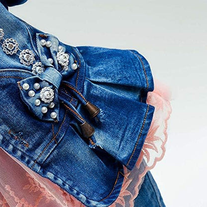Spring Autumn Baby Girls Clothing Sets 3 Pcs Long Sleeve Tops Denim Jacket and Denim Trousers