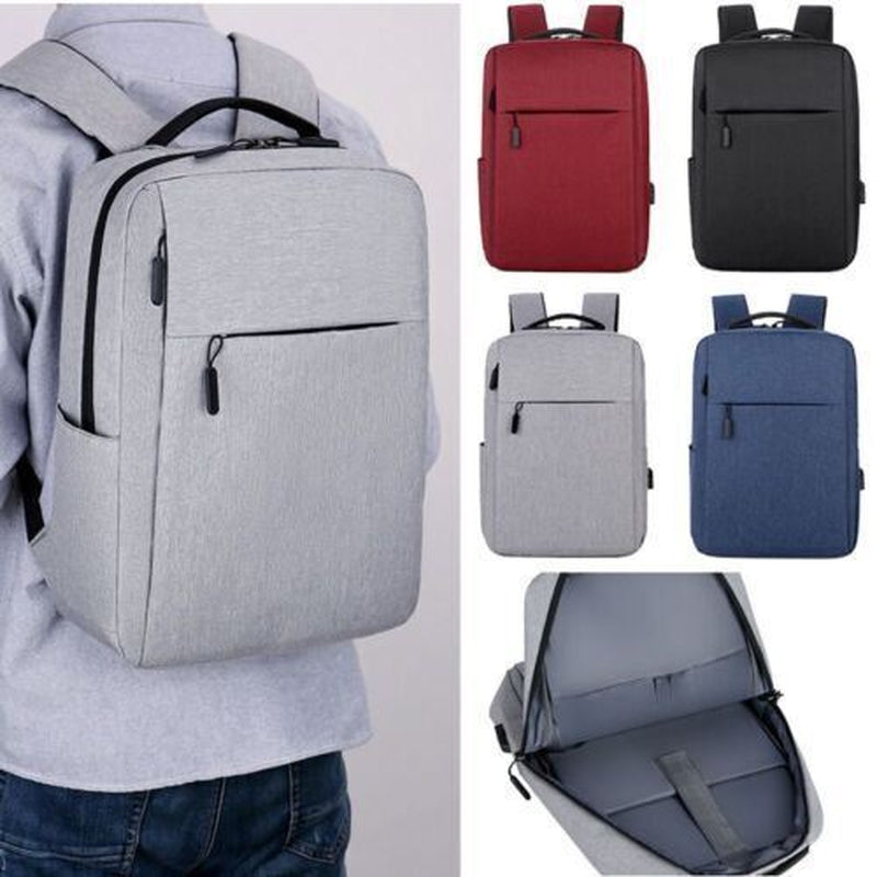 Mens Women Laptop Backpack Waterproof USB Rucksack Travel School Shoulder Bag