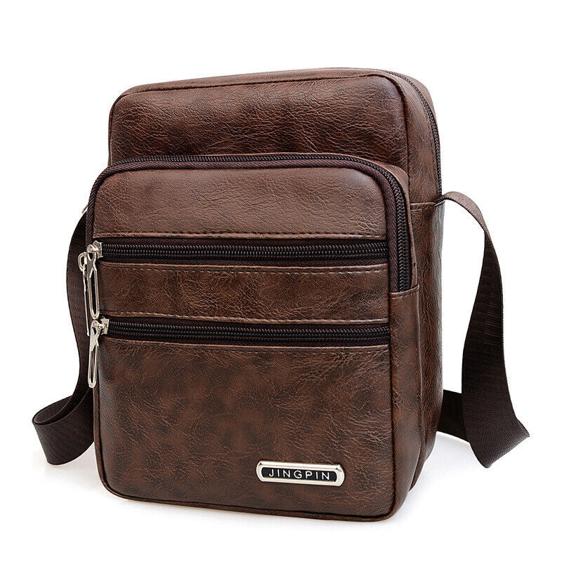 Men Small Laptop Messenger Bags Men'S Leather Shoulder Bag Crossbody Wallet Bags