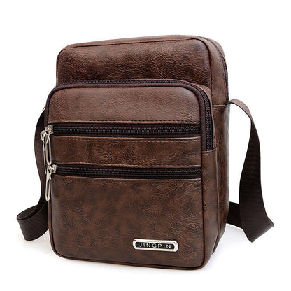 Men Small Laptop Messenger Bags Men'S Leather Shoulder Bag Crossbody Wallet Bags