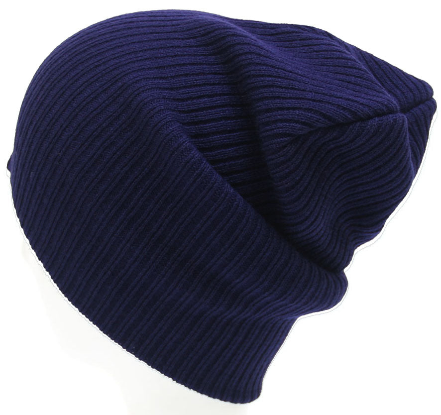 Mens Ladies Knitted Woolly Winter Slouch Beanie Hat Cap One Size Skateboard