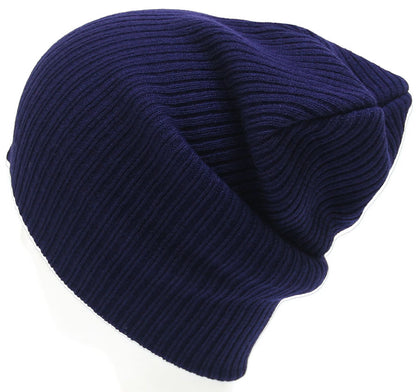 Mens Ladies Knitted Woolly Winter Slouch Beanie Hat Cap One Size Skateboard