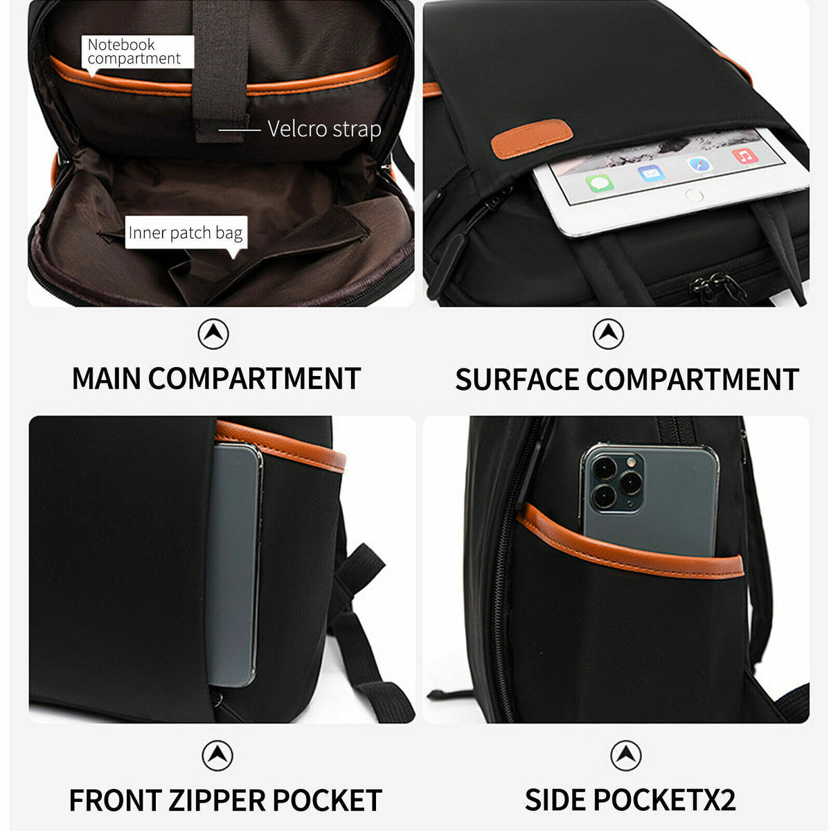 Women Girls Laptop Backpack Rucksack Shoulder Bag Work Travel School Teenager UK