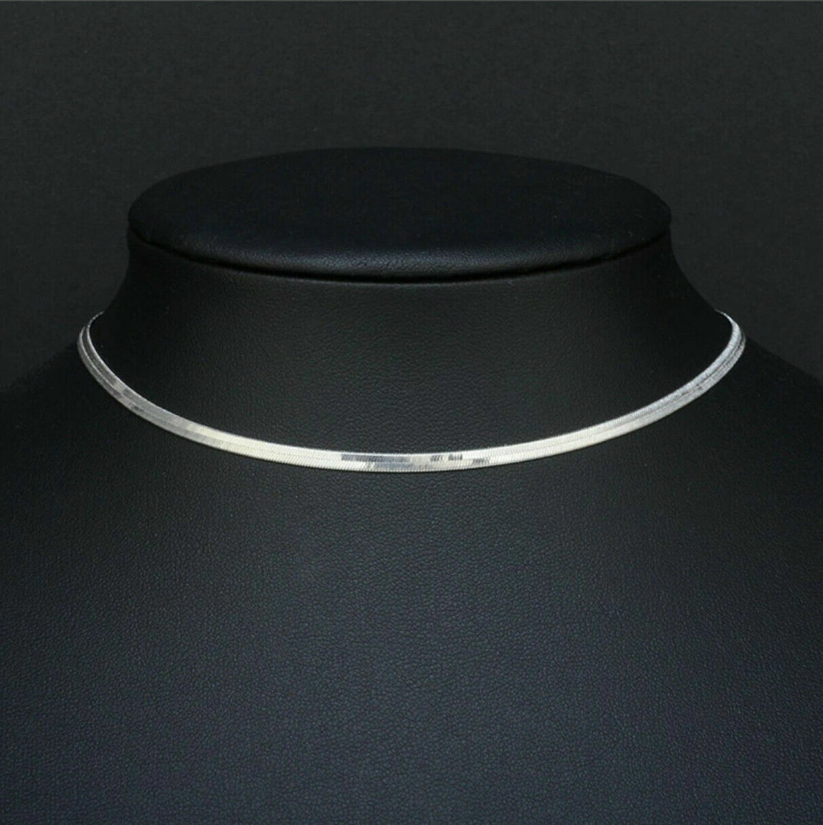Simple Sexy Gold Silver Plated Shiny Flat Plain Snake Bone Chain Choker Necklace