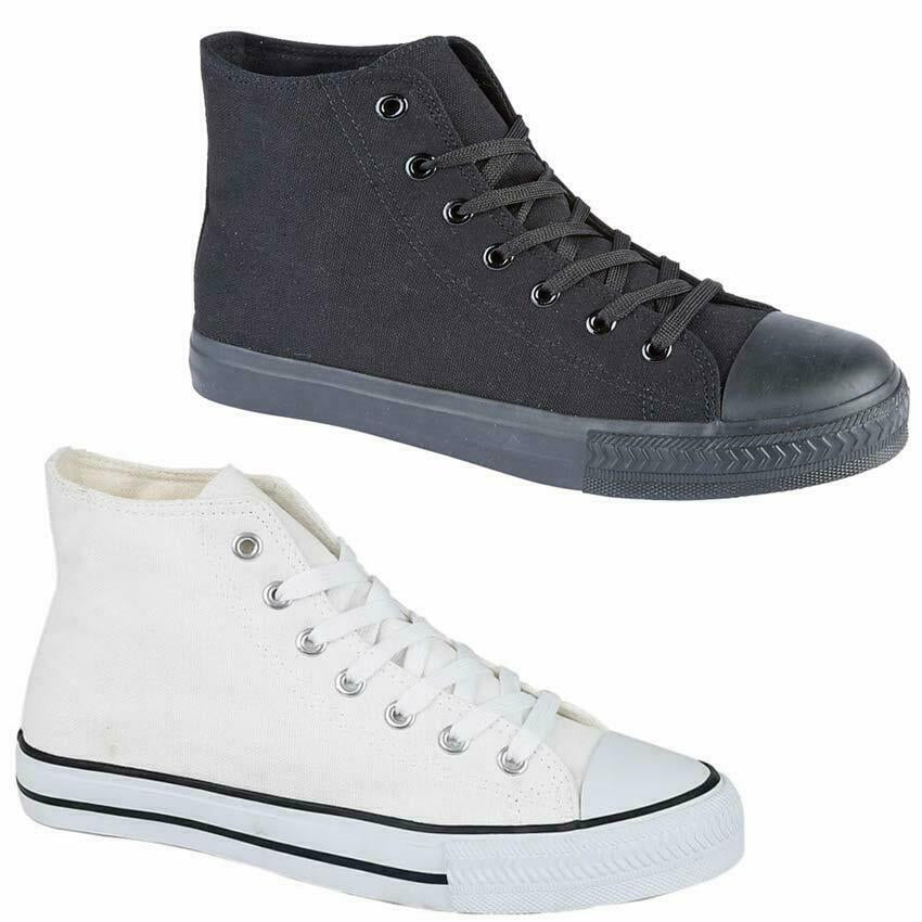 Mens Lace up Casual Retro Hi Top Boots Deck Sneakers Trainers Pumps Shoes Size