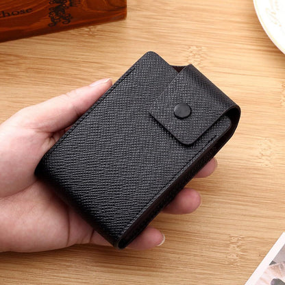 Credit Card Holder PU Leather ID Badge Money Pocket Purse 10 Slots Slim Case UK