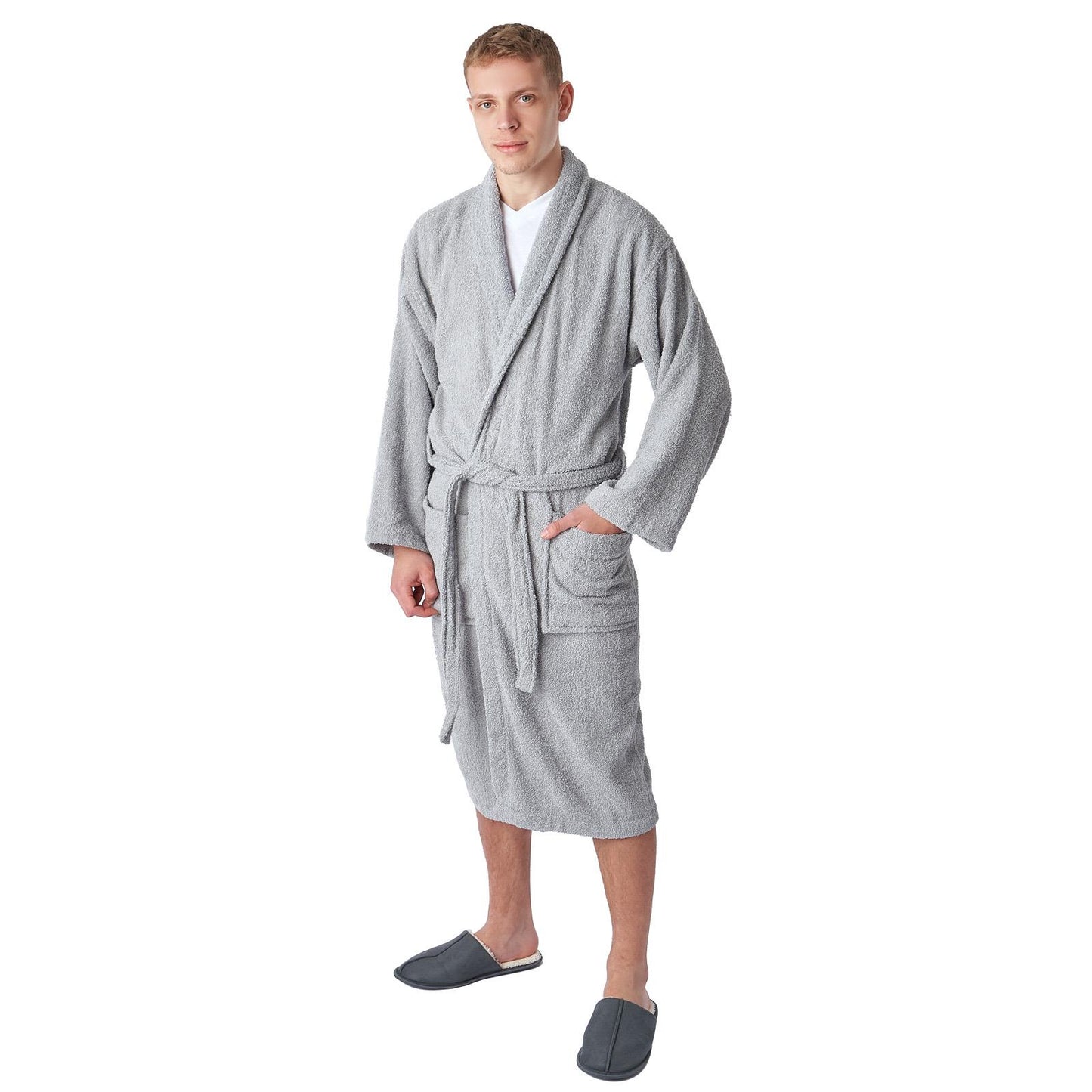 Brentfords Mens 100% Cotton Bath Robe Terry Towel Luxury Dressing Gown Unisex