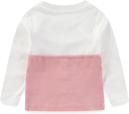 2-7T Spring Fall Summer Little Girls 2Pcs Clothing Set T Shirt and Jeans