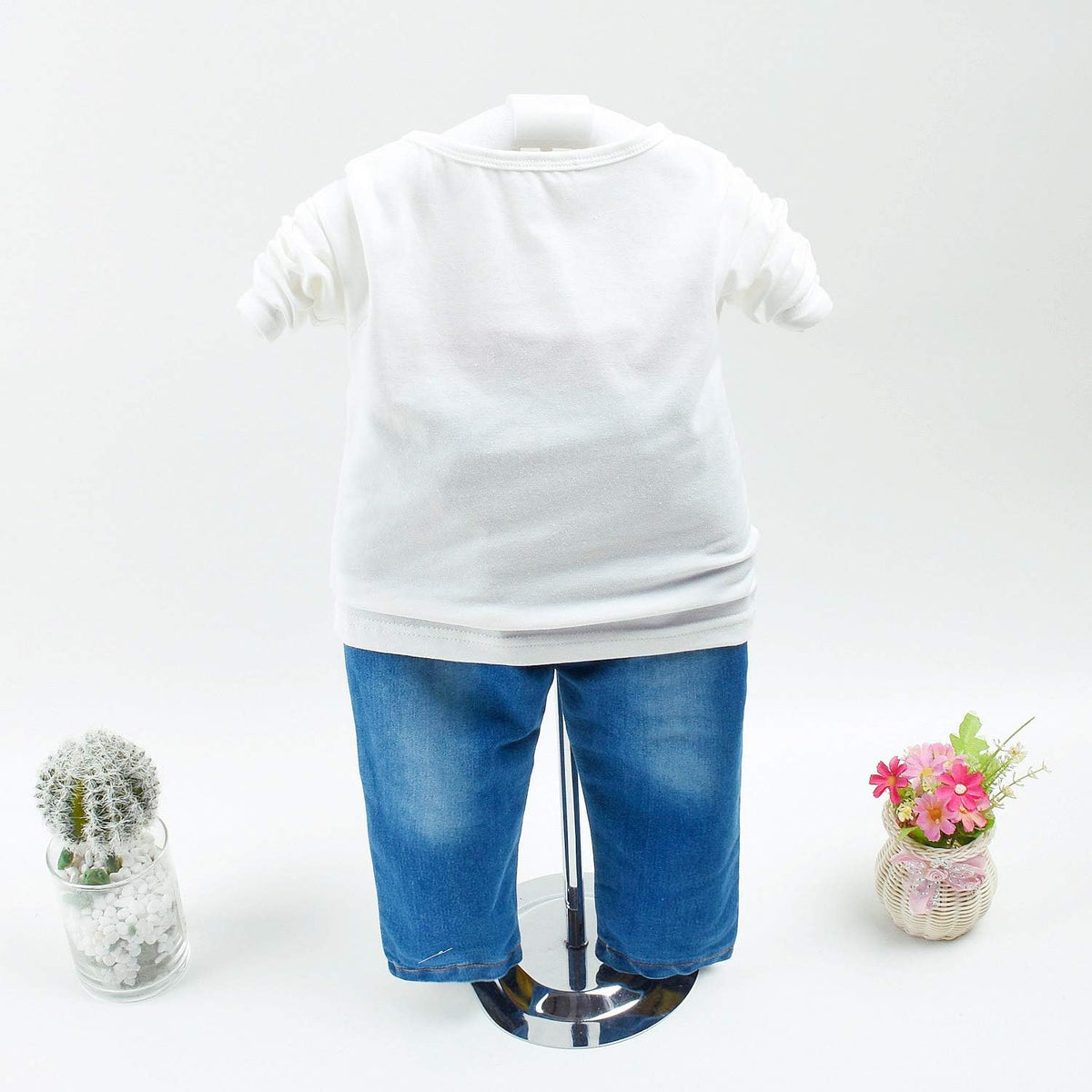 Spring Autumn Baby Boys Clothing Set 3Pcs Long Sleeve T-Shirt Leather Jacket And