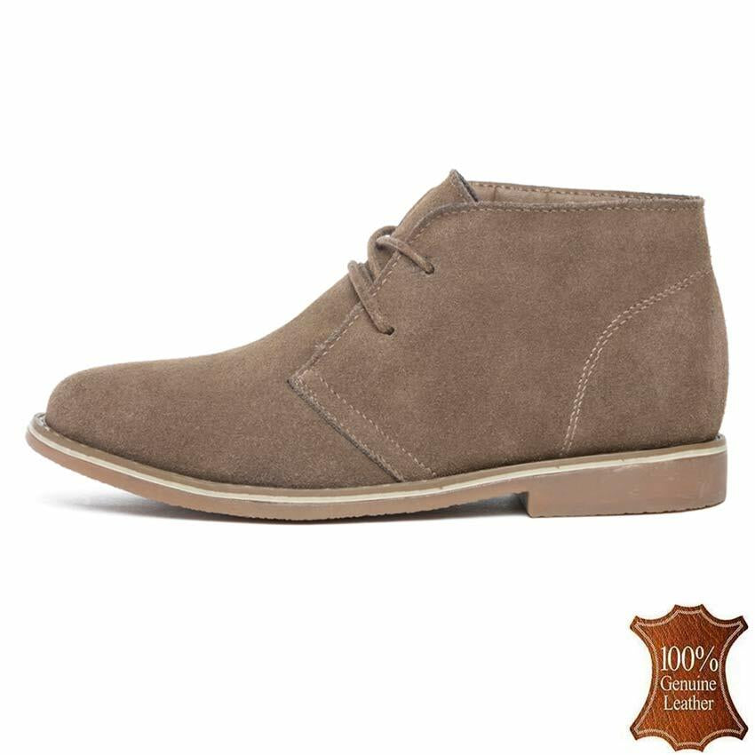 Boys Leather Desert Boots NEW KIDS Casual Smart Ankle Chelsea Dealer Boots Shoes