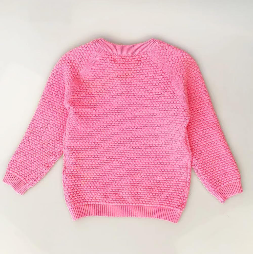 2-10Years Spring Autumn Girls 2Pcs Clothing Sets Long Sleeve Knit Sweater and Embroidery Jeans