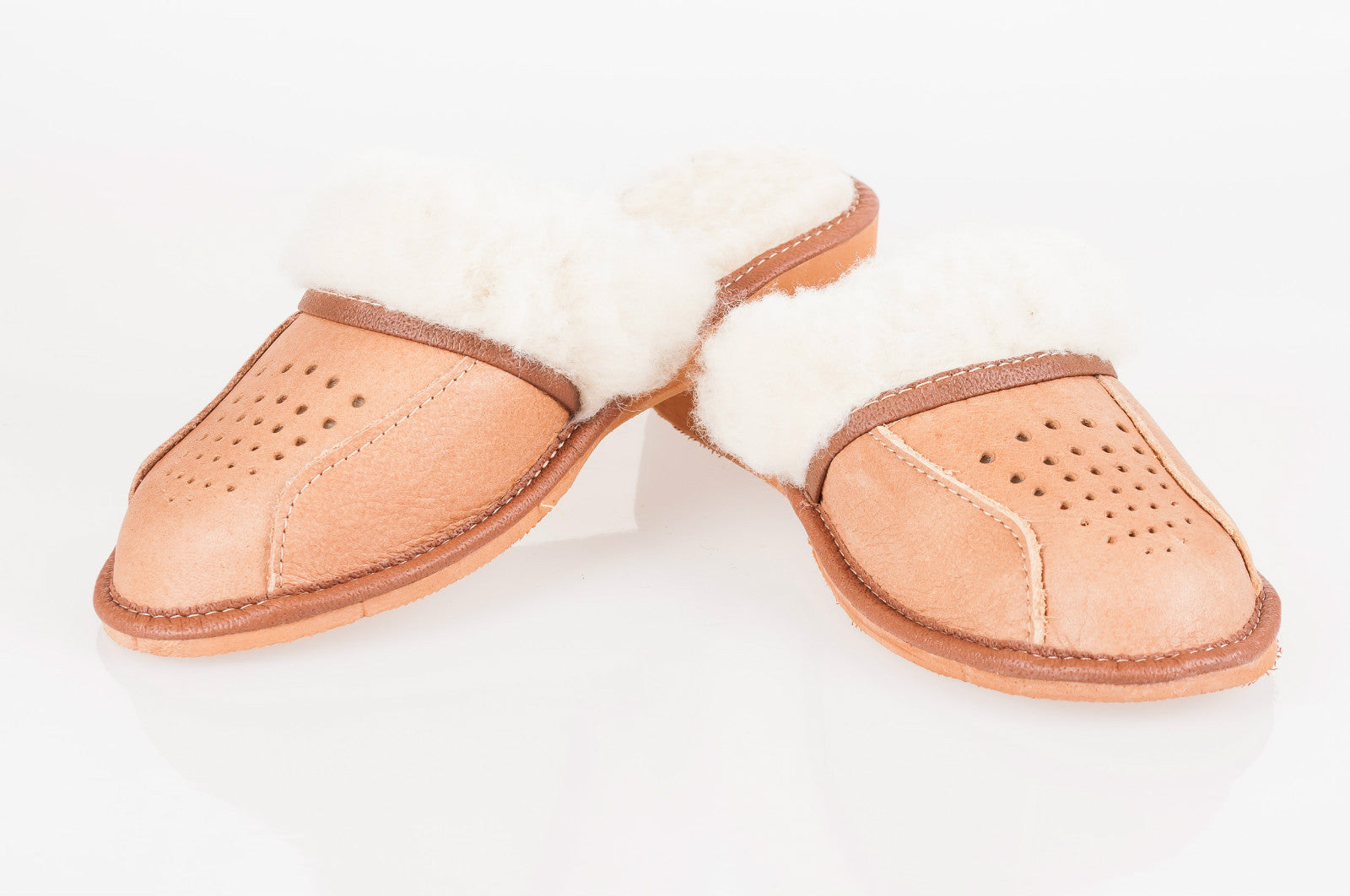 Ladies/Women`S 100% Natural Leather Warmed Slippers with Sheepskin Wool All Size
