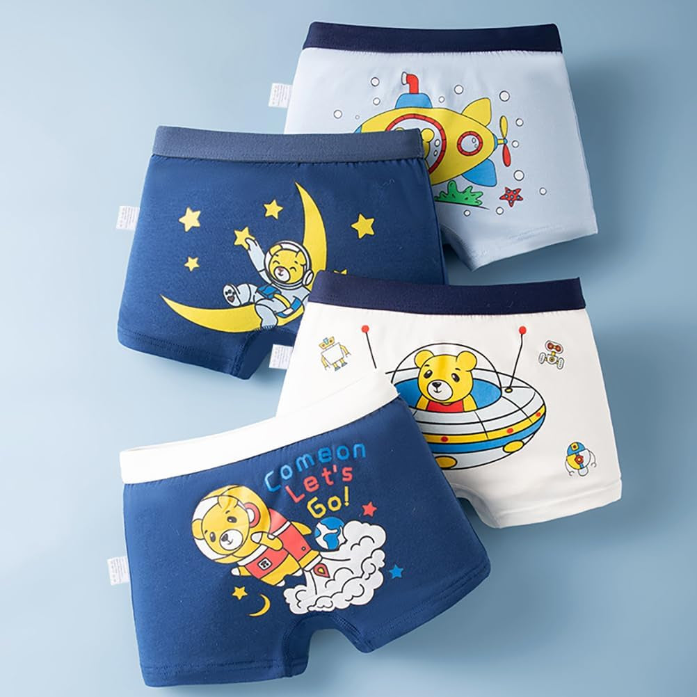 Boys Underwear Boxer Shorts Cotton Dinosaur Pattern Boxer Brief Underwear 12 Pack, 3-13 Years