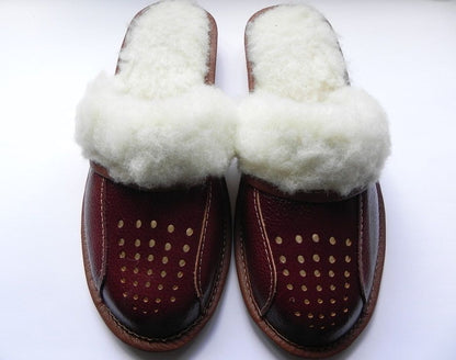 Women`S/Ladies Winter Slippers 100% Natural Leather&Sheepw