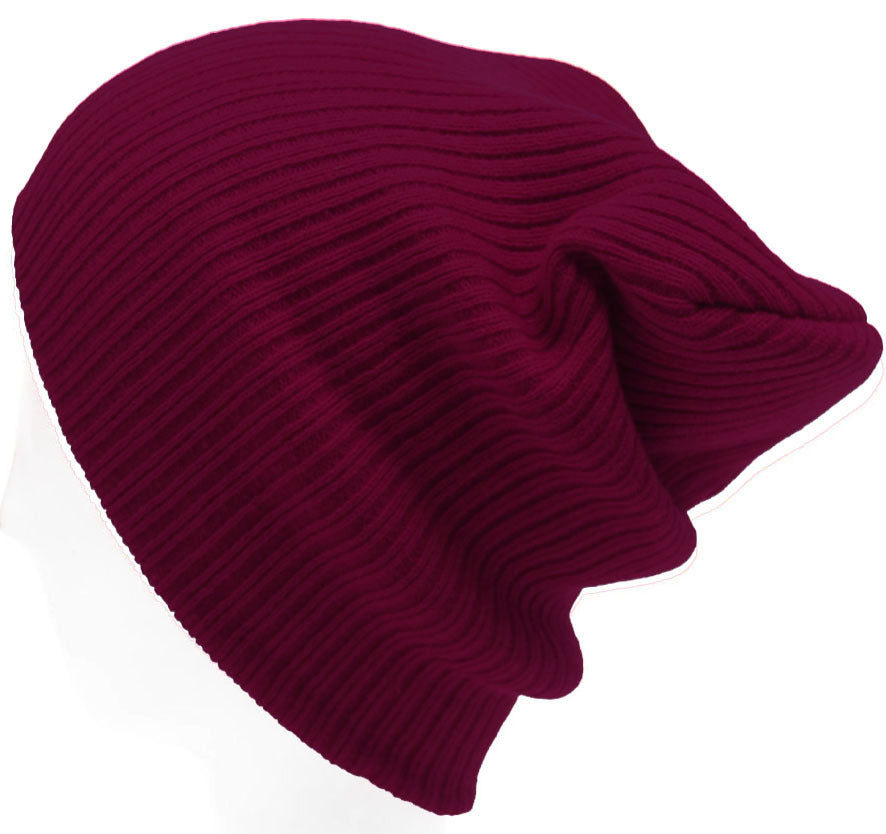 Mens Ladies Knitted Woolly Winter Slouch Beanie Hat Cap One Size Skateboard