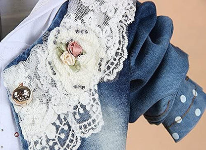 Baby Girls Denim Clothing Sets 3 Pieces Sets T Shirt Denim Jacket and Jeans