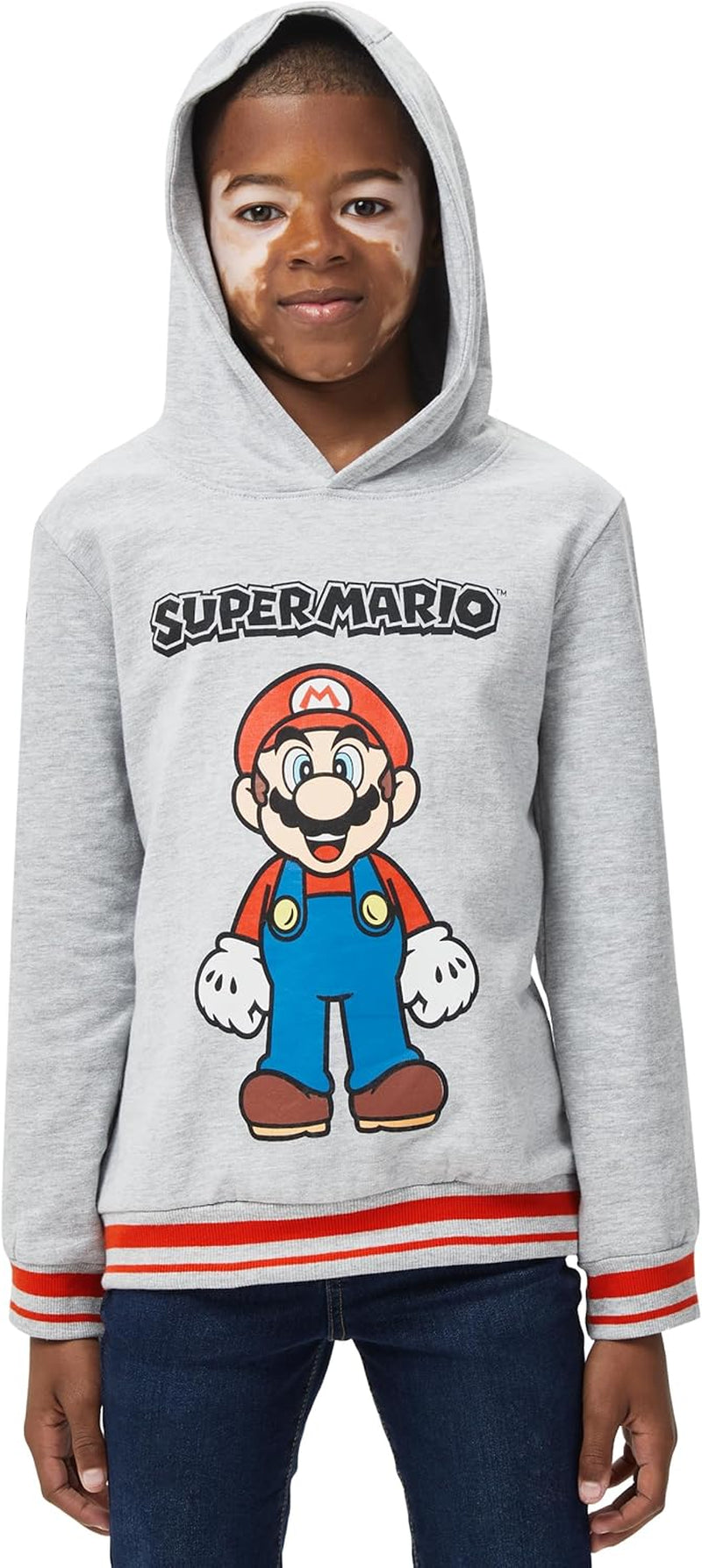 Hoodie | Mario Boys Hoodie | Boys' Hoodies | Ages 3 to 12 Years | Official Mario Merchandise