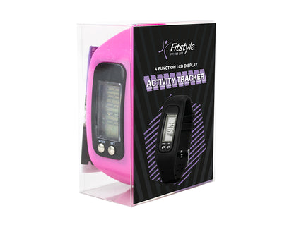 Unisex Wrist Activity Tracker with PQD Large LCD Display and Silicone Strap