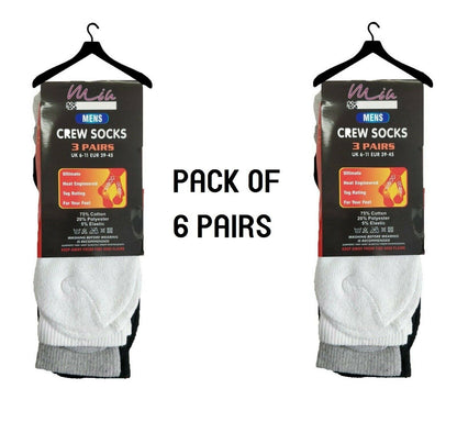 12 Pairs Mens Working Sock Ankle Socks Heel and Toe Protection Adults Size 6-11