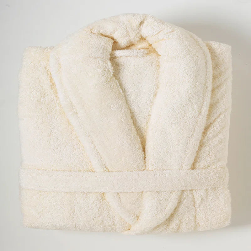 Deidrich 100% Egyptian-Quality Cotton Adult above Knee Bathrobe with Pockets