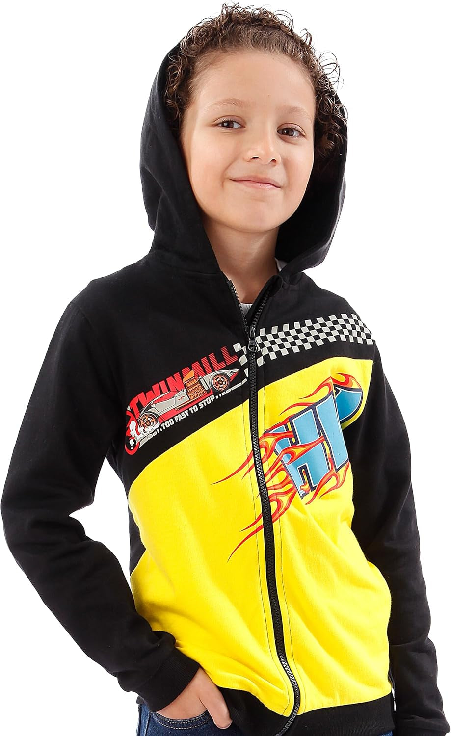 Boys Hoodie | Race Car Boys Zip up Hoodie | Cotton Kids Hoodies | Ages 3 to 13 Years