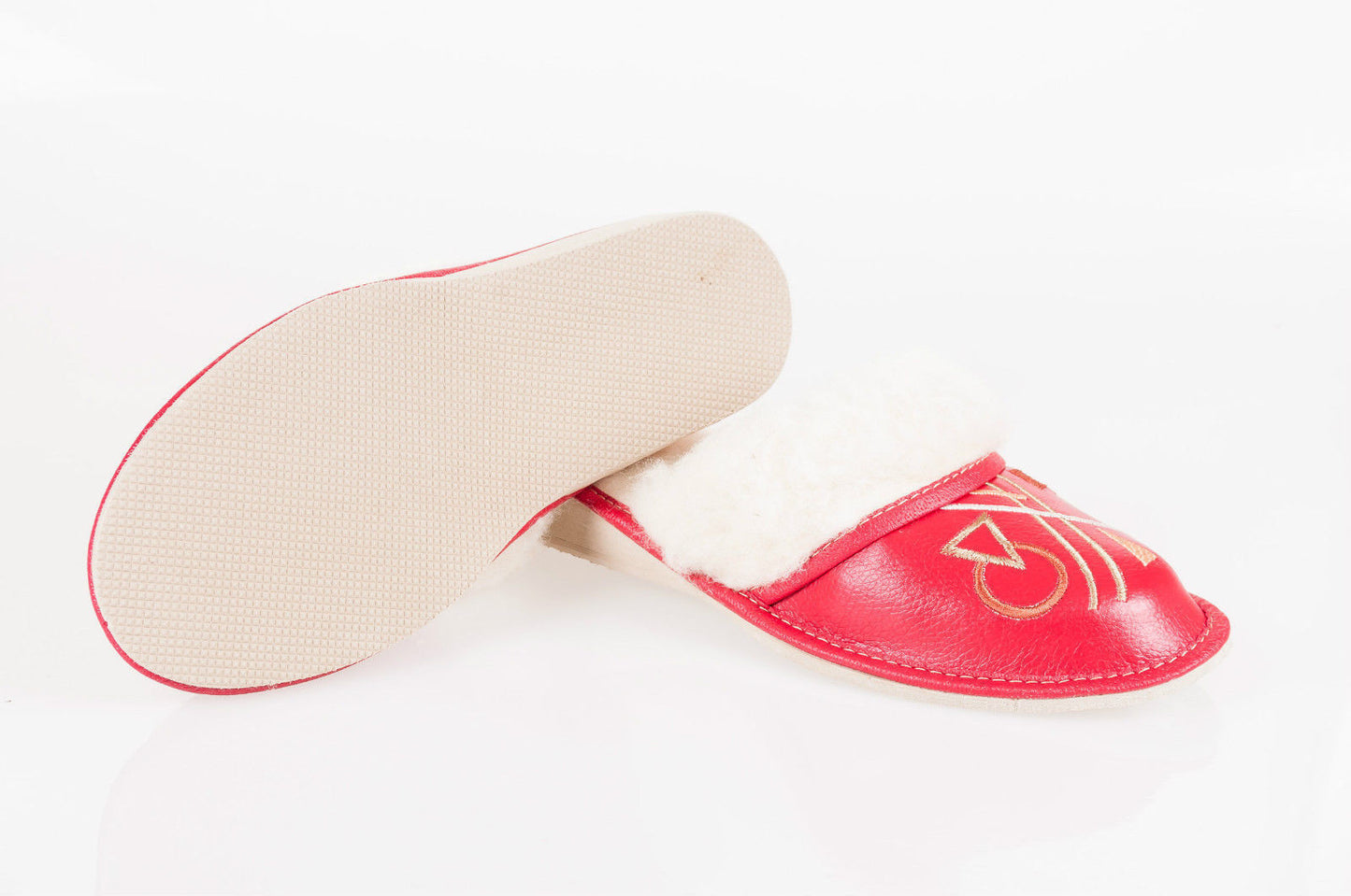 Women`S/Ladies Warmed Slippers 100% Natural Leather&Sheepw