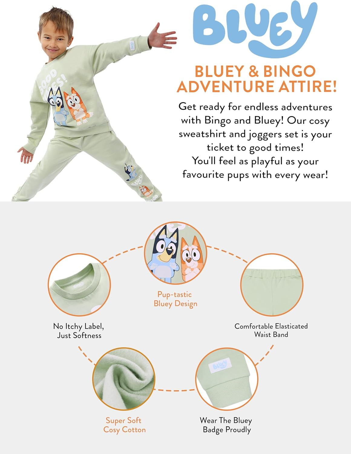 Sweatshirt and Joggers Set | Boys Sweatshirt and Joggers Co Ord Set | Ages 18 Months to 8 Years | Official Merchandise