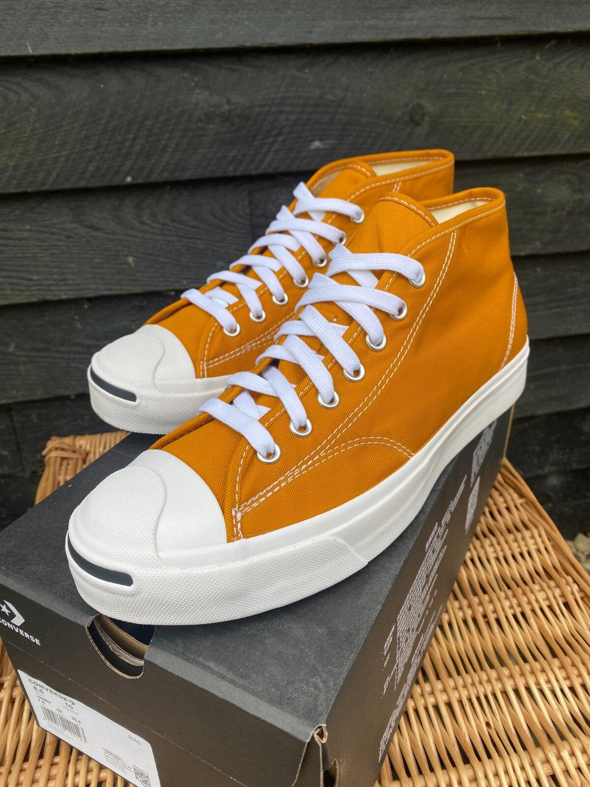 Converse Unisex Jack Purcell Mid Trainers / Saffron Orange / RRP £70