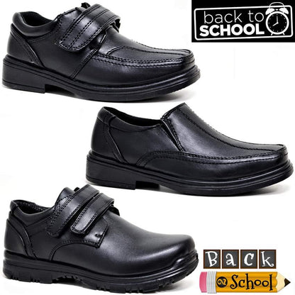 Boys Faux Leather School Shoes Kids Smart Wedding Formal Back to School Shoes