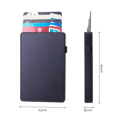 RFID Metal Plastic Card Holder Card Wallet Pop up Slim Credit Card /MONEY Holder