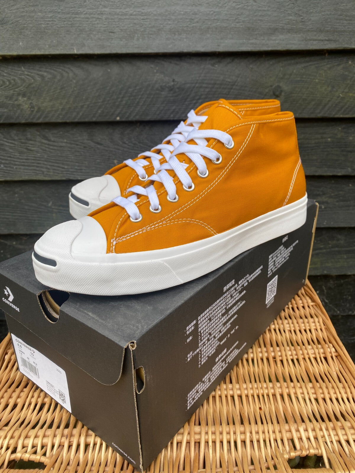 Converse Unisex Jack Purcell Mid Trainers / Saffron Orange / RRP £70
